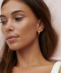 Zoe and Morgan Gold Mini Cobra Hoops