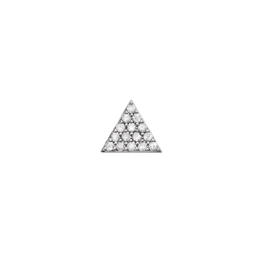 Zoe and Morgan White Gold Diamond Pyramid Single Stud Earring 1 Zoe and Morgan White Gold Diamond Pyramid Single Stud Earring
