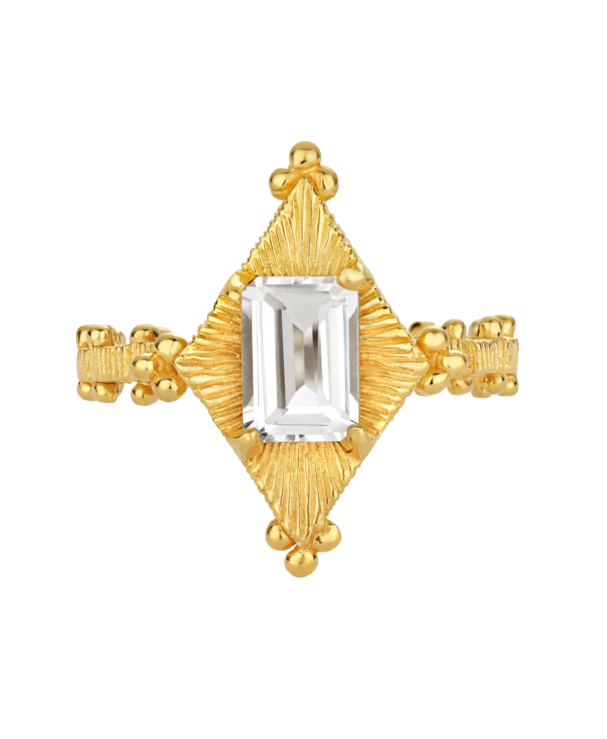 Zoe and Morgan Anastasia Ring Gold with White Topaz 3 Zoe and Morgan Anastasia Ring Gold with White Topaz