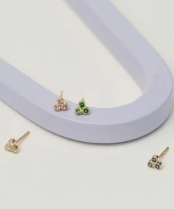 Zoe and Morgan Three Friends Single Stud Earrings