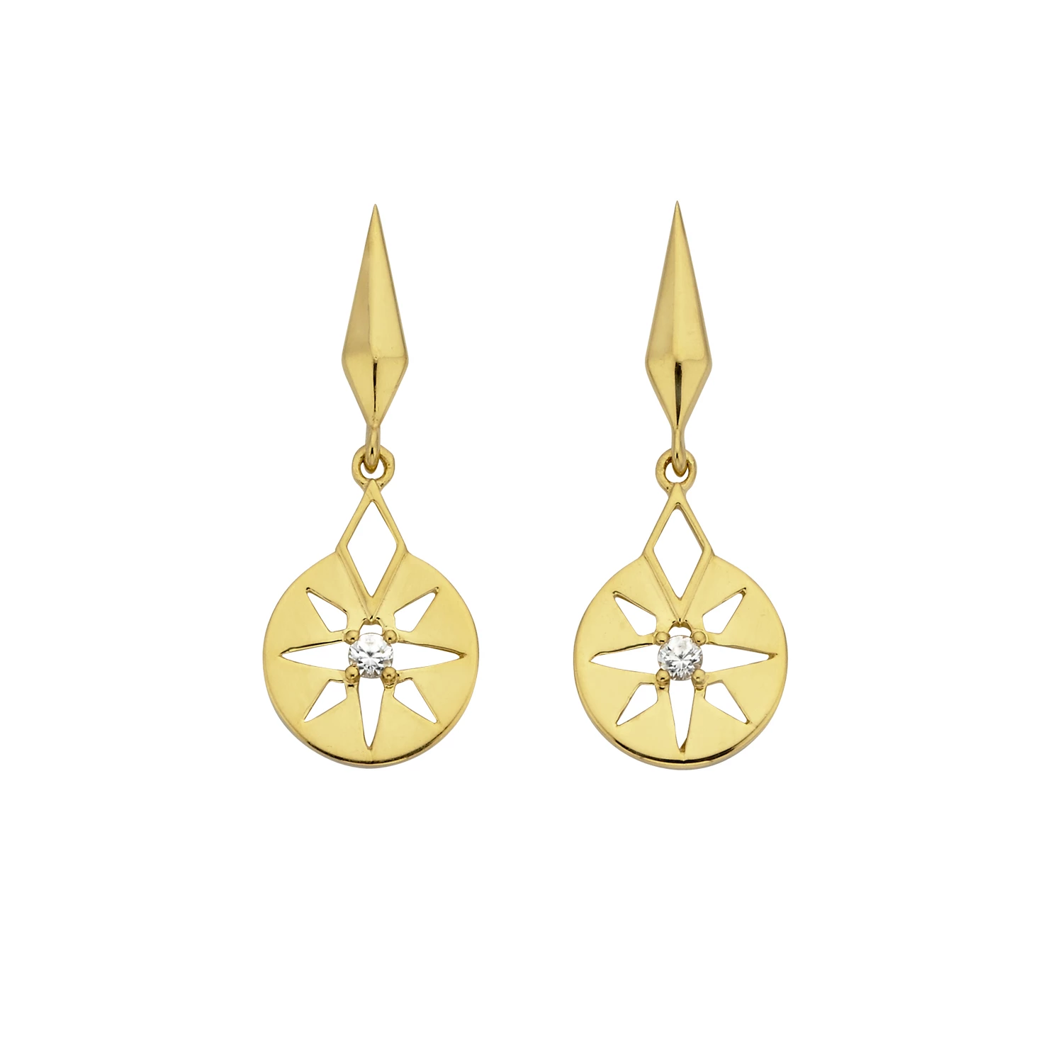 Zoe and Morgan Gold Eclipse Earrings 3 Zoe and Morgan Gold Eclipse Earrings