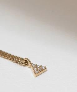 Zoe and Morgan Mini Pyramid Diamond Necklace 7 Zoe and Morgan Mini Pyramid Diamond Necklace