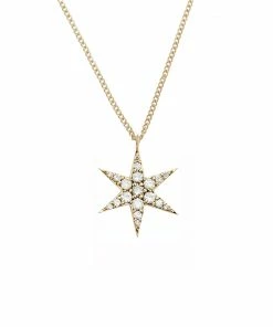 Zoe and Morgan Gold Anahata Star Diamond Necklace