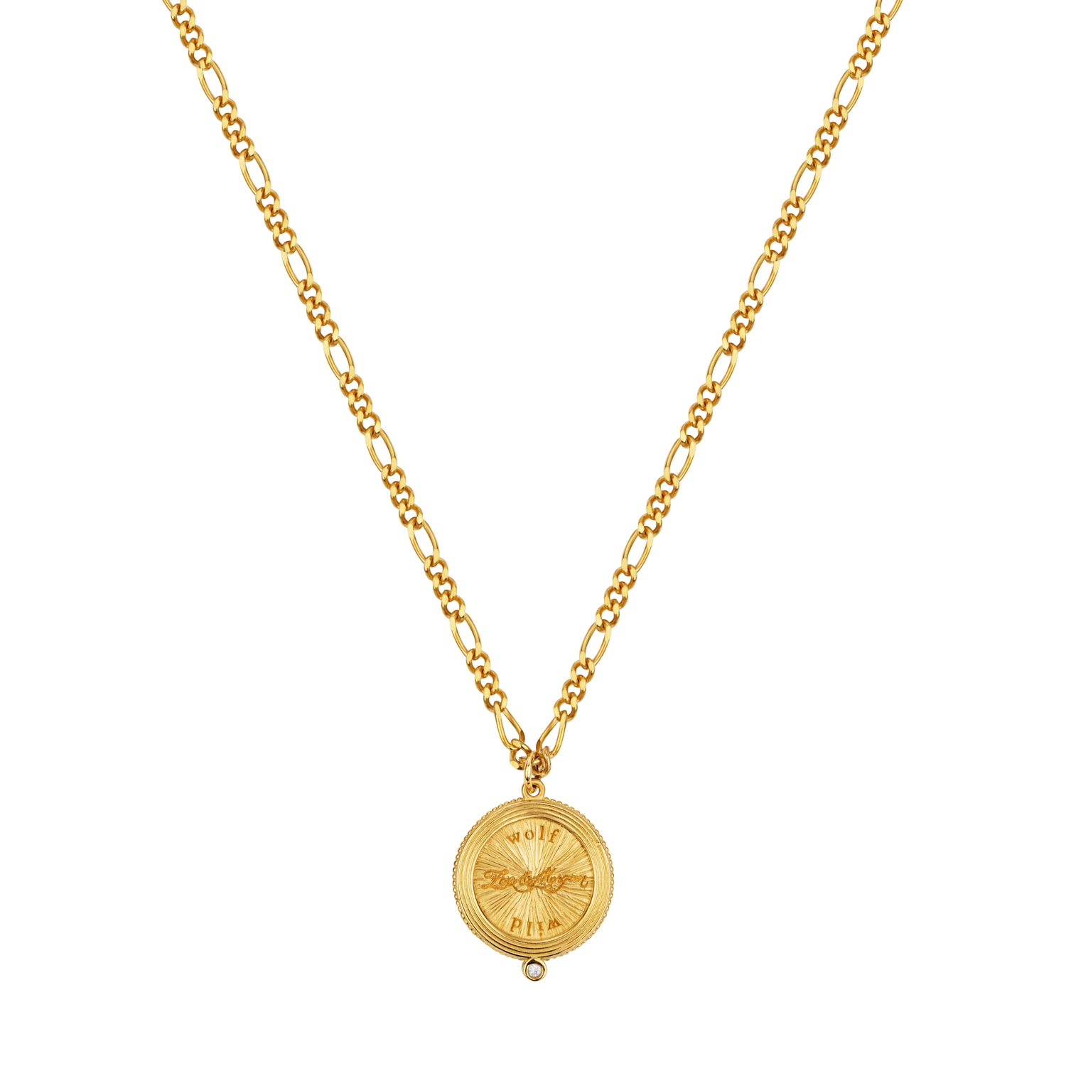 Zoe and Morgan Wild Necklace Gold with White Zircon 4 Zoe and Morgan Wild Necklace Gold with White Zircon