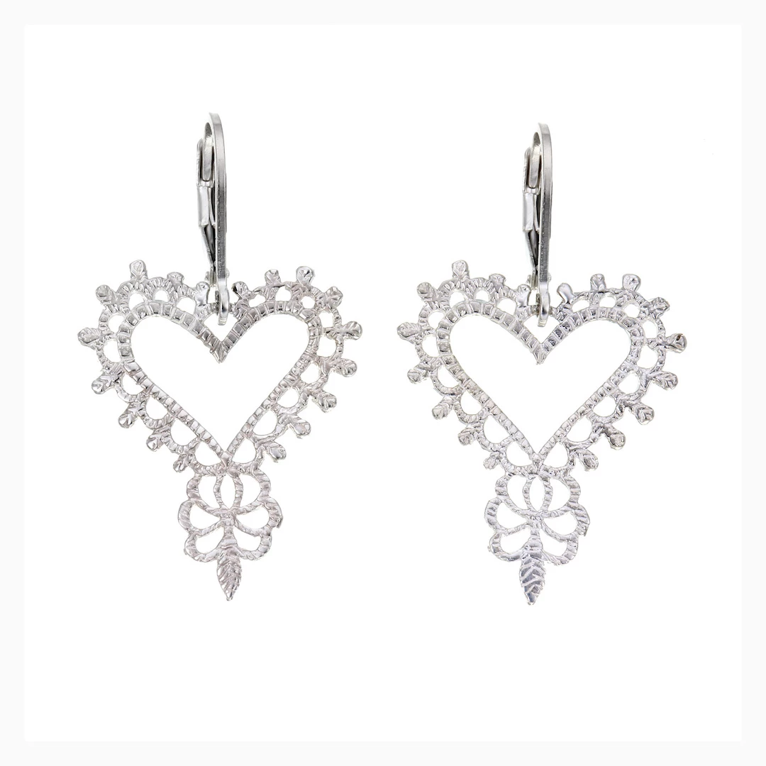 Zoe and Morgan Silver Gypsy Heart Earrings 3 Zoe and Morgan Silver Gypsy Heart Earrings