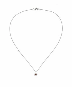 Zoe and Morgan Silver Orange Sapphire Sacral Chakra Necklace