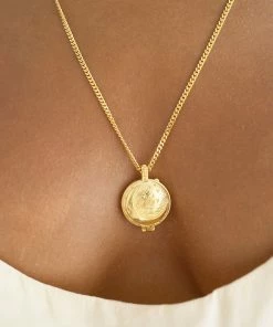 Zoe and Morgan Luna Transformation Locket Necklace Gold 9 Zoe and Morgan Luna Transformation Locket Necklace Gold