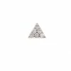 Zoe and Morgan Mini Pyramid White Gold and Diamond Stud