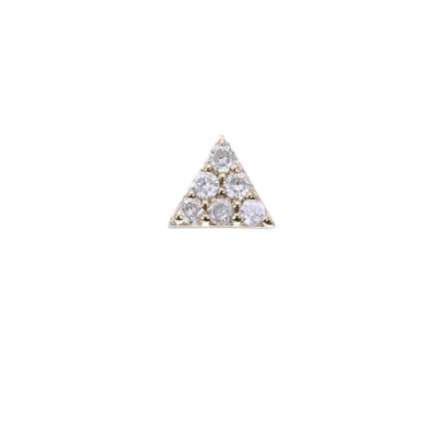 Zoe and Morgan Mini Pyramid White Gold and Diamond Stud 1 Zoe and Morgan Mini Pyramid White Gold and Diamond Stud
