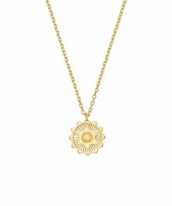 Zoe and Morgan Fourth Chakra Gold Necklace