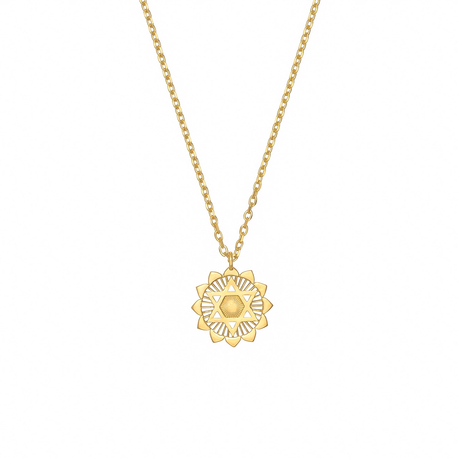 Zoe and Morgan Fourth Chakra Gold Necklace 1 Zoe and Morgan Fourth Chakra Gold Necklace