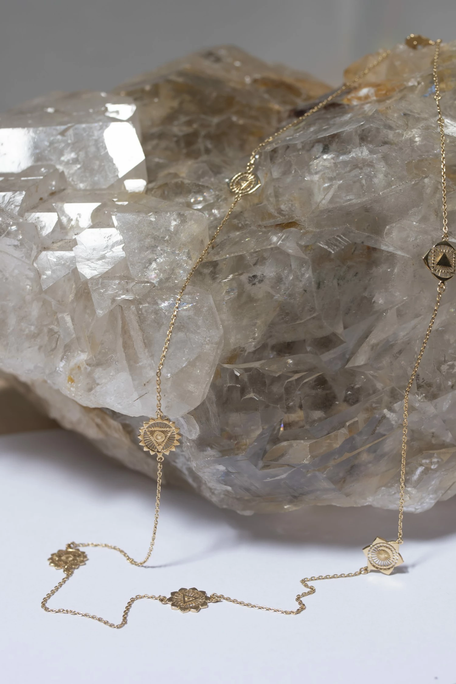 Zoe and Morgan 7 Chakra Necklace Gold 1 Zoe and Morgan 7 Chakra Necklace Gold