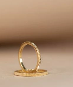 Zoe and Morgan Secure Stacker Ring Gold