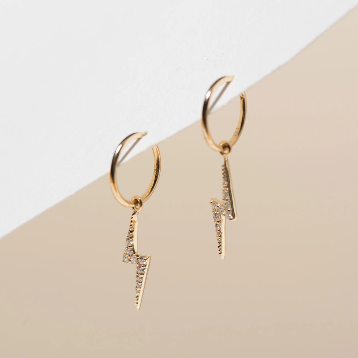 Zoe and Morgan Zap Diamond Single Hoop 2 Zoe and Morgan Zap Diamond Single Hoop