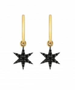 Zoe and Morgan Mini Anahata Black Diamond Hoops 6 Zoe and Morgan Mini Anahata Black Diamond Hoops