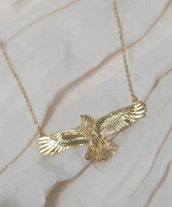 Zoe and Morgan Eagle Necklace Gold 7 Zoe and Morgan Eagle Necklace Gold