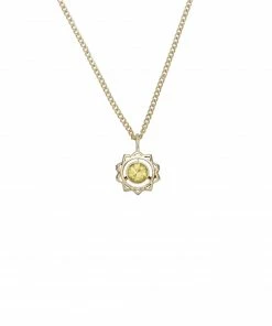 Zoe and Morgan Gold & Yellow Sapphire Solar Plexus Chakra Necklace