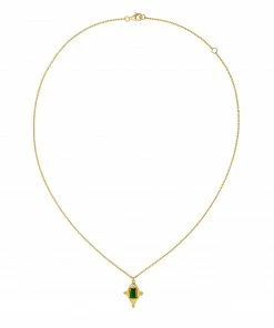 Zoe and Morgan Anastasia Necklace gold with Chrome Diopside 8 Zoe and Morgan Anastasia Necklace gold with Chrome Diopside
