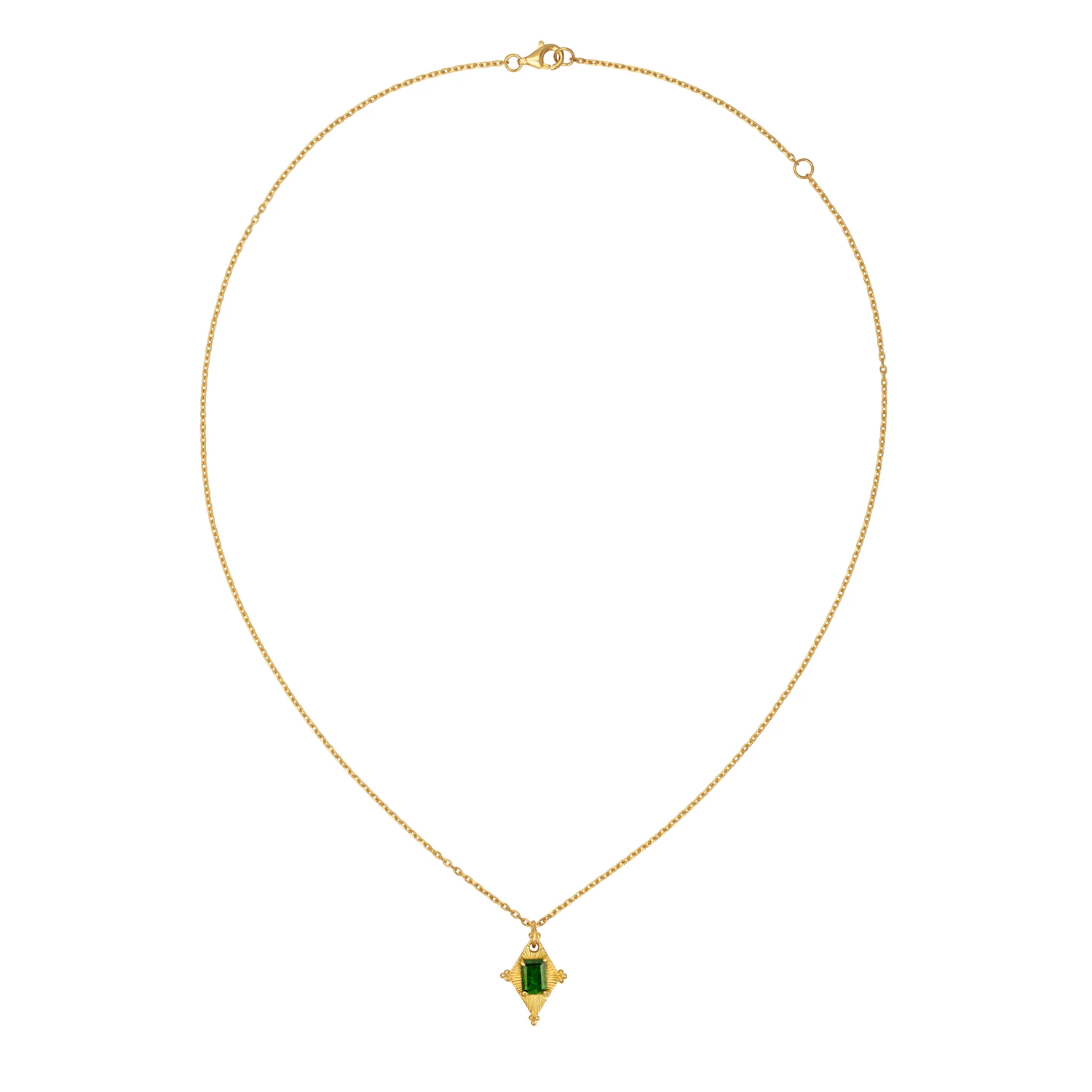 Zoe and Morgan Anastasia Necklace gold with Chrome Diopside 4 Zoe and Morgan Anastasia Necklace gold with Chrome Diopside