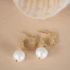Zoe and Morgan Asahan Pearl Gold Earrings