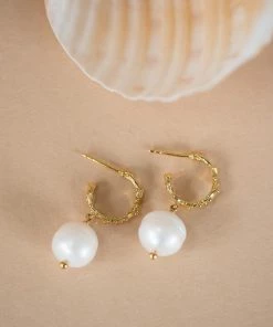 Zoe and Morgan Asahan Pearl Gold Earrings