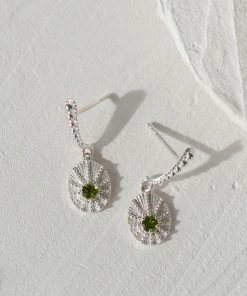 Zoe and Morgan Kina Silver and Chrome Diopside Earrings
