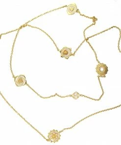 Zoe and Morgan 7 Chakra Necklace Gold 8 Zoe and Morgan 7 Chakra Necklace Gold