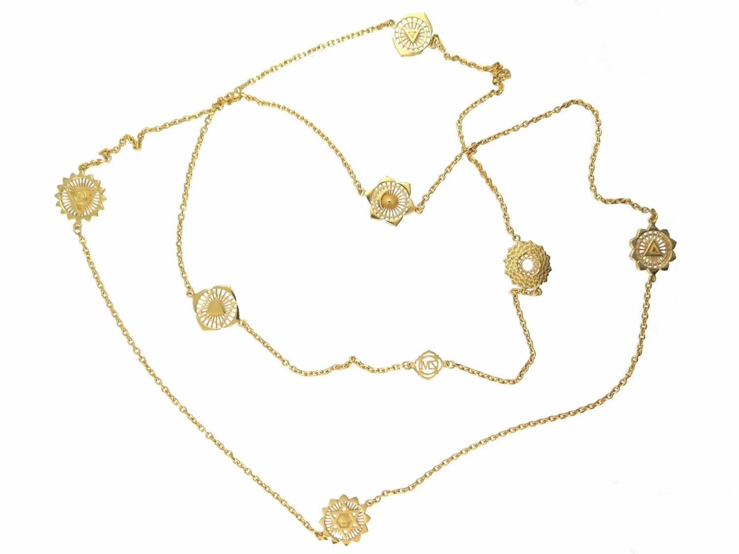 Zoe and Morgan 7 Chakra Necklace Gold 4 Zoe and Morgan 7 Chakra Necklace Gold