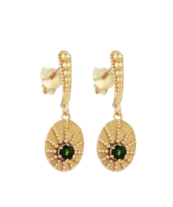 Zoe and Morgan Kina Gold and Chrome Diopside Earrings 6 Zoe and Morgan Kina Gold and Chrome Diopside Earrings