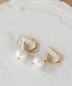Zoe and Morgan Asahan Pearl Gold Earrings