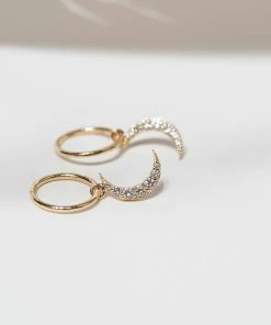 Zoe and Morgan Luna Single Hoop Earrings