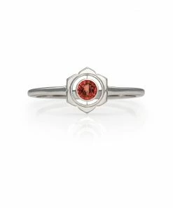 Zoe and Morgan Silver & Orange Sapphire Sacral Chakra Ring