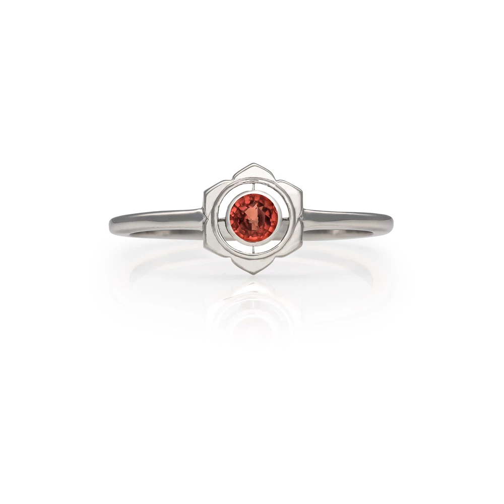 Zoe and Morgan Silver & Orange Sapphire Sacral Chakra Ring 1 Zoe and Morgan Silver & Orange Sapphire Sacral Chakra Ring