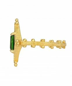 Zoe and Morgan Anastasia Ring Gold with Chrome Diopside