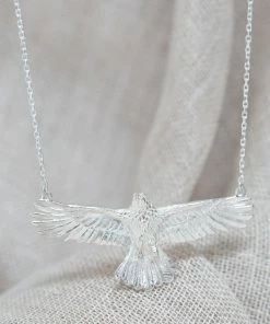 Zoe and Morgan Eagle Necklace Silver