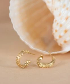 Zoe and Morgan Mini Komodo Gold Earrings