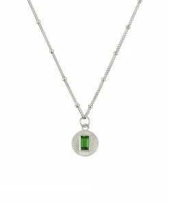 Zoe and Morgan Vera Necklace Silver with Chrome Diopside 8 Zoe and Morgan Vera Necklace Silver with Chrome Diopside