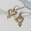 Zoe and Morgan Gold Gypsy Heart Earrings