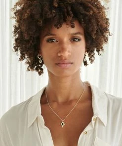 Zoe and Morgan Anastasia Necklace Silver with Chrome Diopside