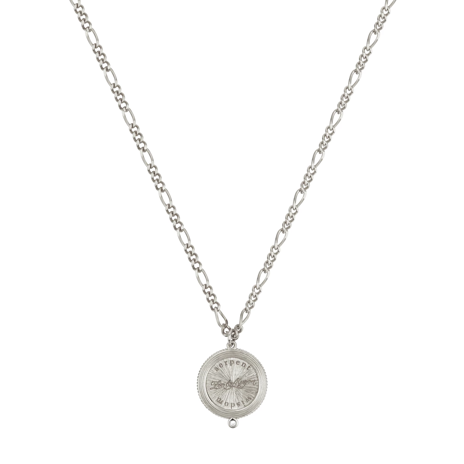 Zoe and Morgan Wisdom Necklace Silver with White Zircon 3 Zoe and Morgan Wisdom Necklace Silver with White Zircon