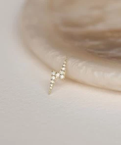 Zoe and Morgan Zap Gold & Diamond Single Stud Earring