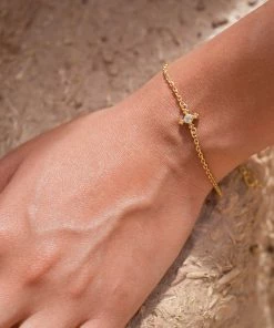 Zoe and Morgan Izil Bracelet Natural White Zircon Gold 9 Zoe and Morgan Izil Bracelet Natural White Zircon Gold