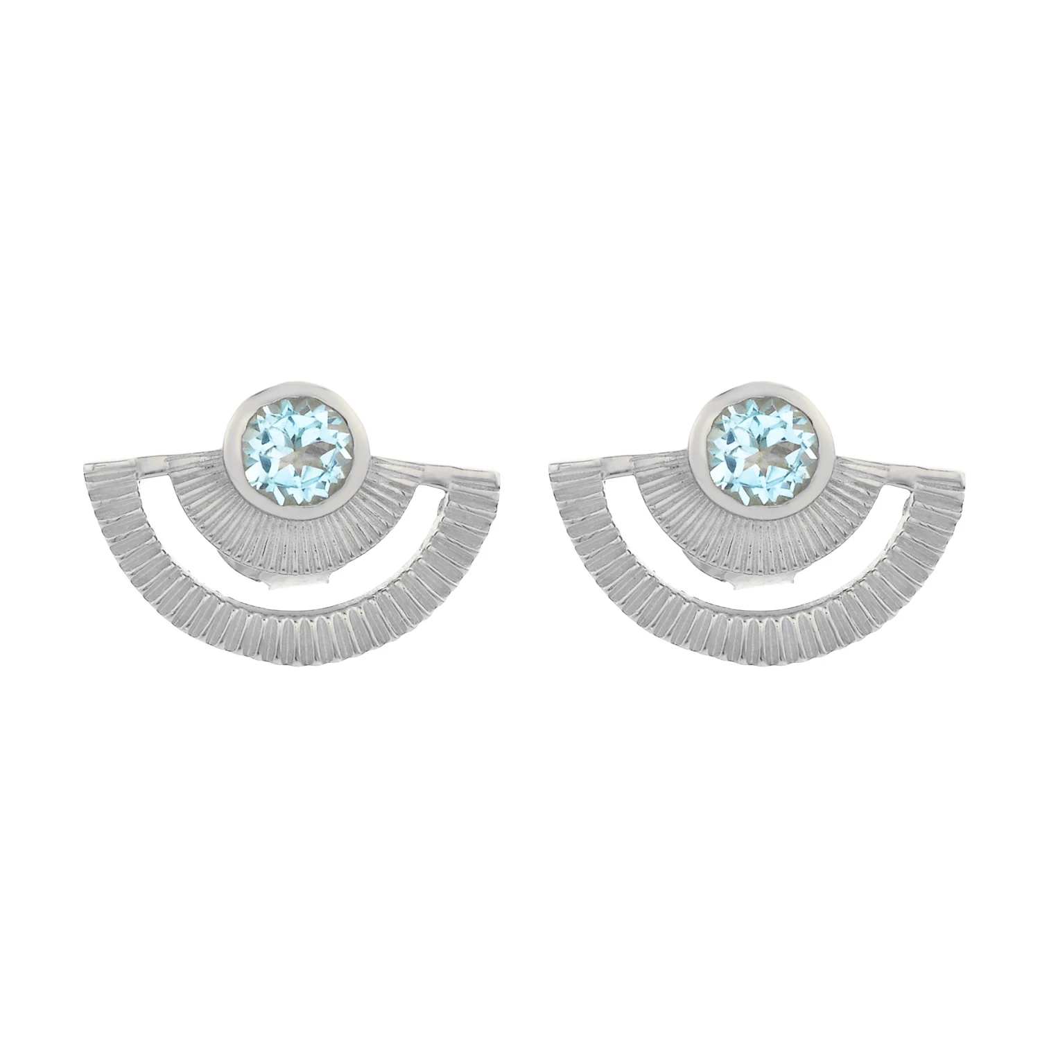Zoe and Morgan Silver With Blue Topaz Golden Hour Earrings 3 Zoe and Morgan Silver With Blue Topaz Golden Hour Earrings