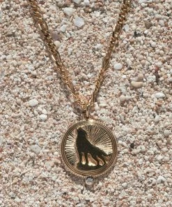 Zoe and Morgan Wild Necklace Gold with White Zircon