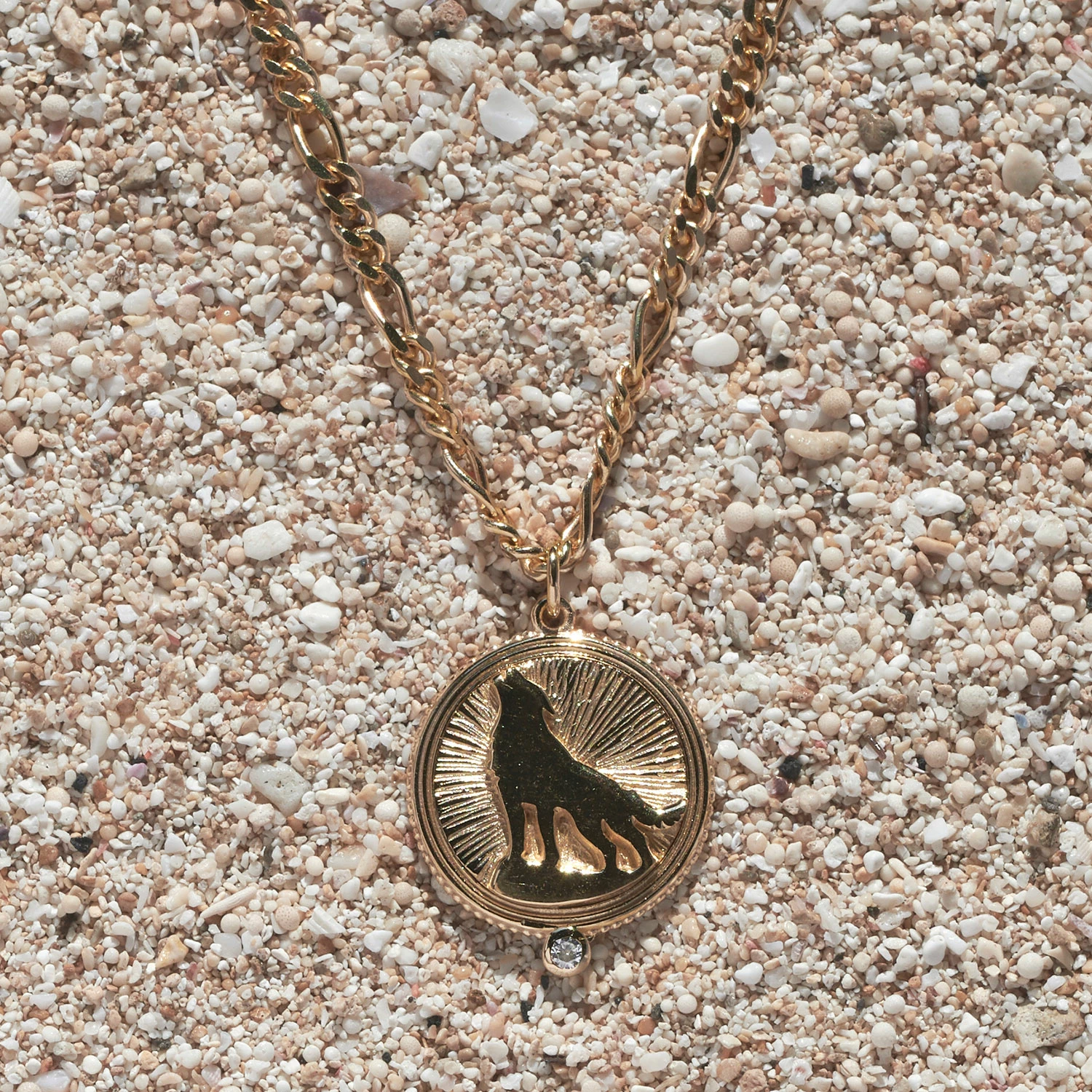 Zoe and Morgan Wild Necklace Gold with White Zircon 2 Zoe and Morgan Wild Necklace Gold with White Zircon