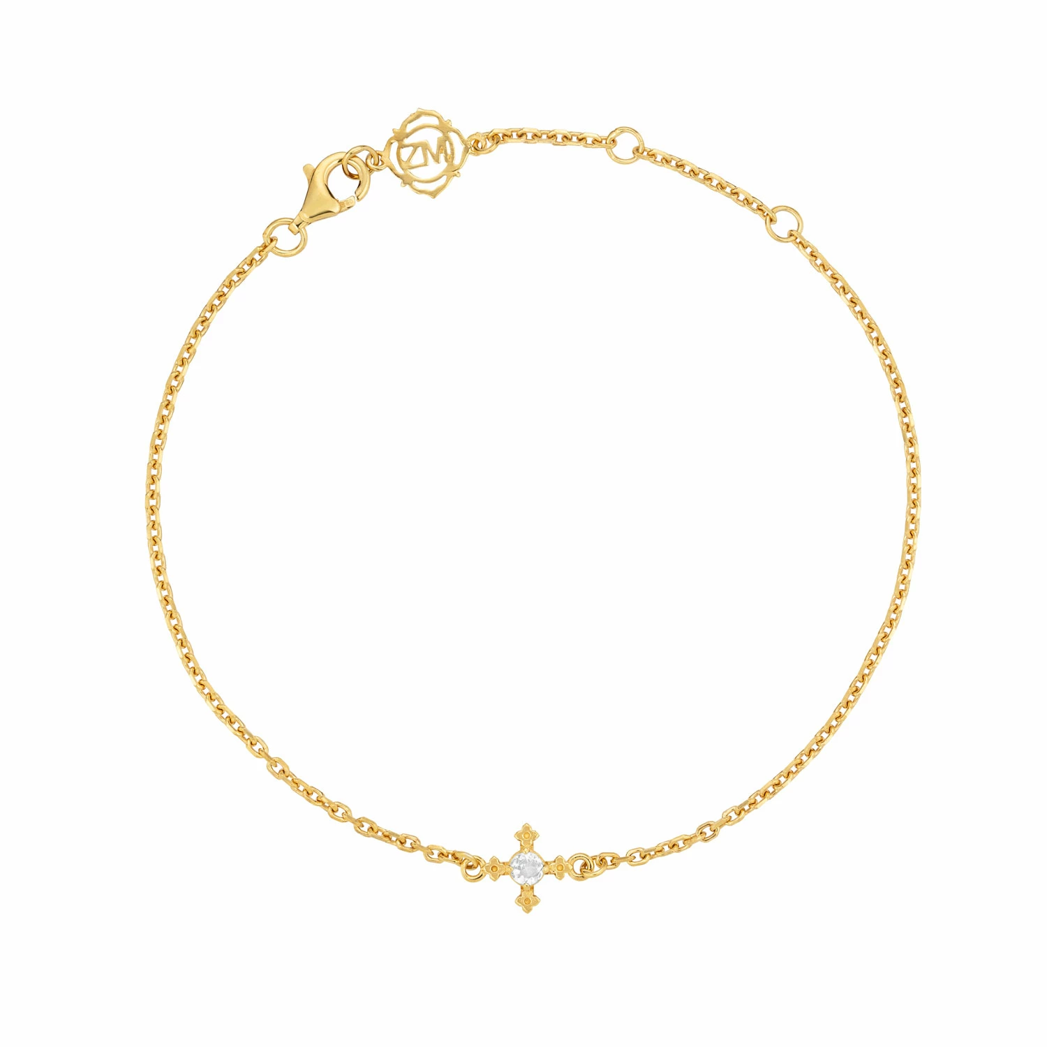 Zoe and Morgan Izil Bracelet Natural White Zircon Gold 4 Zoe and Morgan Izil Bracelet Natural White Zircon Gold