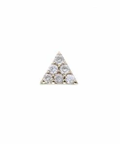 Zoe and Morgan Mini Pyramid Gold Stud Earring