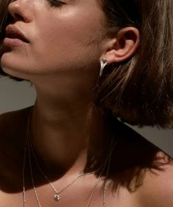 Zoe and Morgan Silver Mini Cobra Hoop Earrings