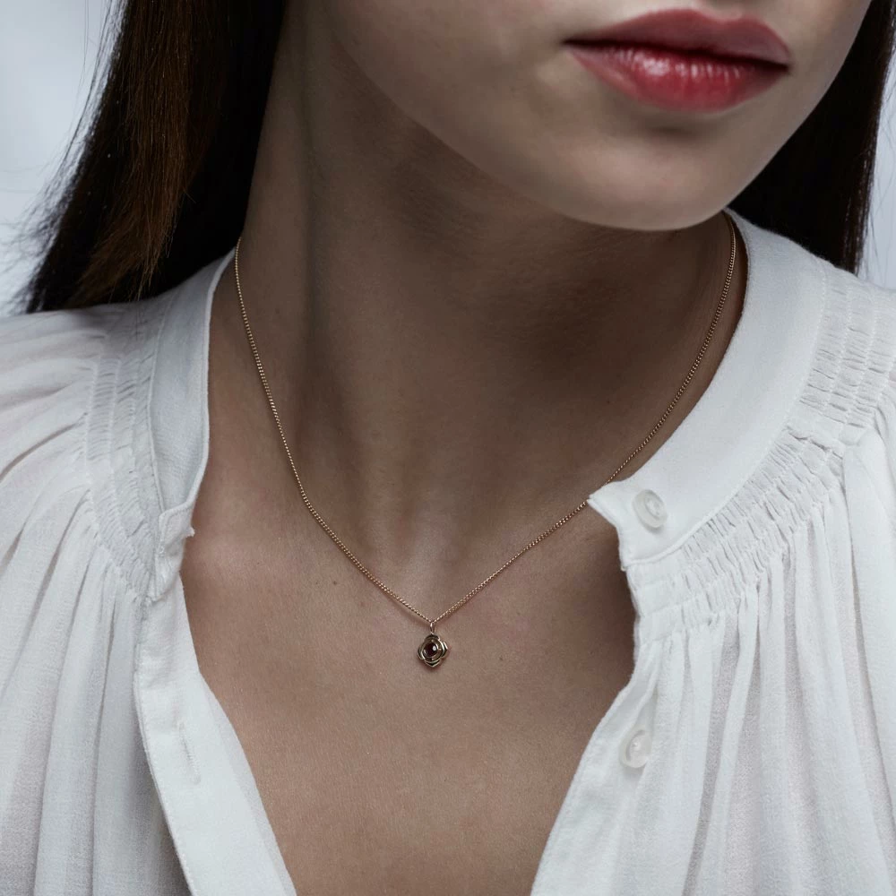 Zoe and Morgan Gold & Ruby Base Chakra Necklace 3 Zoe and Morgan Gold & Ruby Base Chakra Necklace