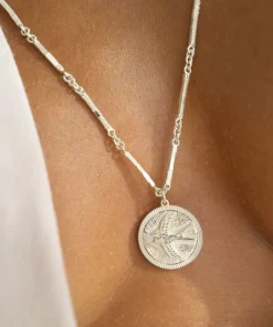 Zoe and Morgan Swallow Necklace Silver